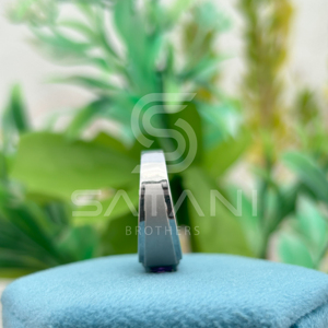 Anillo de Oro Sólido de 14K con Corte Princesa Morado para Hombre, Anillo de Compromiso Solitario con Circonita Cúbica para Hombre, Anillo Morado de Diseño Audaz, Regalo para Él - Product Image 5