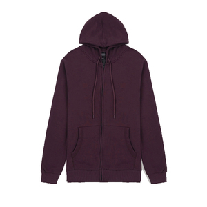 Sweat-shirt à capuche zippé décontracté pour homme, personnalisé, en molleton de coton doux, avec cordon de serrage, style streetwear - Product Image 2