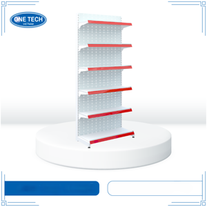 Estantería Metálica Perforada de 6 Niveles, Vertical, de un Solo Lado, para Supermercado, Fácil Instalación, Estable y Ligera - Product Image 4