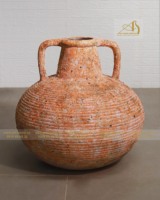 Pot Keramik Galvanis Modern Premium Art-home dengan 2 Pegangan untuk Penanaman Rumah & Taman dan Set Dekorasi Lanskap Mini