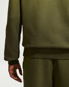 Men's Dark Green Hooded <b>Sweatshirt</b> Regular Fit French Terry Casual Autumn Wear - Product Image 3