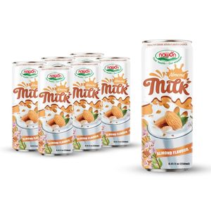 NAWON Qualité supérieure Bon goût Lait d'amande du Vietnam 250ML en conserve Boisson à faible quantité minimale de commande Fournisseur en gros Fabricant OEM Échantillon gratuit - Product Image 1