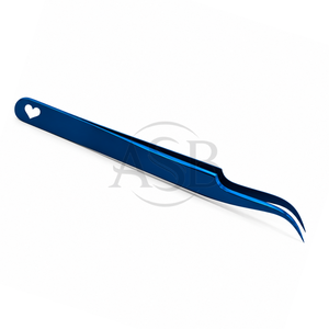 Pinzas Curvas para Pestañas con Diseño de Corazón en Acero Inoxidable, Pinzas de Volumen de 90 Grados, Instrumento de Belleza Curvo de Precisión OEM - Product Image 2