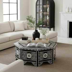 Belladec Bone Inlay <b>Console</b> <b>Table</b> with Drawer Handmade Modern Leg Eco-Friendly Lightweight Durable Design Home Furniture - Product Image 1