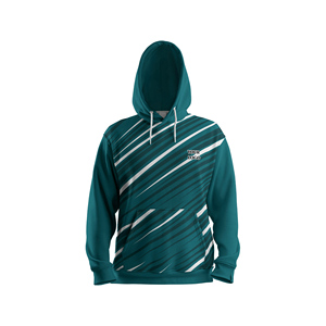 Sweat-shirt à capuche personnalisé pour homme, logo personnalisé, sweat-shirt à rayures géométriques, sublimation, pull-over - Product Image 1