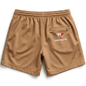 Pantalones Cortos Deportivos para Hombre, Edición 2026, Color Marrón, Secado Rápido, Cintura Elástica con Cordón, Logotipo Estampado en la Parte Delantera - Product Image 2