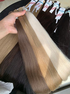 ราคาโรงงาน ผมต่อเวียดนามแท้ เนื้อธรรมชาติ แบบเป็นมัด คุณภาพสูง จัดเรียงเกล็ดผม 55 ซม. ซุปเปอร์ดับเบิ้ลดรอน - Product Image 3