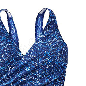 Latest Design Women's Swimming Suit Best Quality 100% Polyester Casual Wear Scoop Neck Ruched Decoration Seamless Construction - Product Image 4