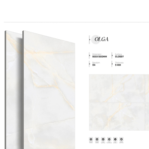 Plaques de porcelaine brillantes réfléchissantes opulentes 800x1600 1200x1800 750x1500mm, rehaussant la grandeur structurelle moderne - Product Image 1