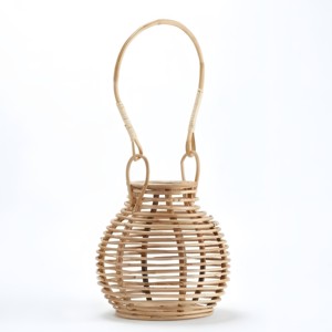 ของตกแต่งห้อง โคมไฟหวายธรรมชาติคุณภาพสูง โคมไฟเชิงเทียนทำมือ - Product Image 2