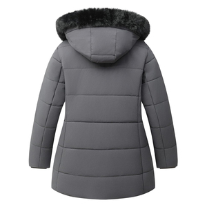 Manteau d'hiver imperméable pour femme, nouvelle conception, à manches longues, rembourré, alternatif au duvet, chaud, parka avec capuche en fourrure - Product Image 5