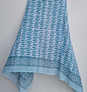 Wholesale Women’s Beach Hand Block Print <b>Sarong</b> Wrap Handcrafted Cotton Pareo Floral Boho Cover Up Tropical Vacation Wear - Product Image 5