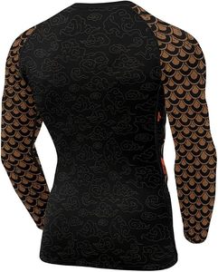 Custom Printed Long Sleeve Rash Guard <b>Compression</b> <b>Shirt</b> <b>for</b> <b>Men</b> Full Sleeve Quick Dry Sublimation Transfer Print Polyester - Product Image 3