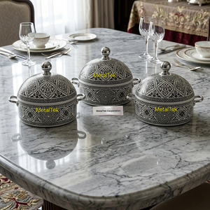 Unique Special Arabic Design Enamel Stainless Steel Food Warmer Durable Rust Proof Kitchenware <b>Cookware</b> Hot Pot Casseroles Dish - Product Image 3