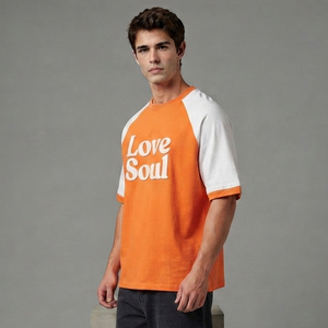 Nueva Llegada 2026 Camisetas Raglán con Estampado Puff para Hombre, Ropa Casual, Cuello Redondo, Talla Grande, Manga Corta, 100% Algodón - Product Image 3