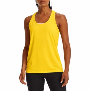 Camisetas sin Mangas Amarillas para Mujer, Servicio OEM ODM, Camiseta Personalizada de Alta Calidad - Product Image 3