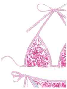 Conjunto de Bikini con Estampado por Sublimación, Diseño Transpirable, Traje de Baño para Mujer, Detalles Transparentes Elegantes, Traje de Baño de Dos Piezas - Product Image 4