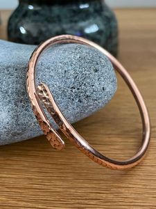 Handmade Copper Cuff <b>Bracelet</b> Vintage Style Adjustable Unisex Jewelry men women hand wear copper <b>healing</b> wrist wear therapy - Product Image 1