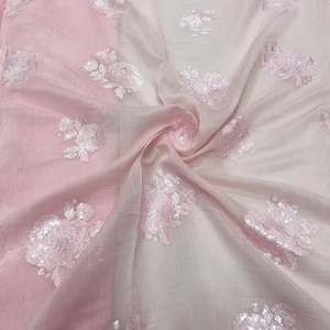 Wholesale Sequin Embroidery <b>Fabric</b> Export Quality Mesh Net Garment Textile For Importers And Bulk Buyers - Product Image 1