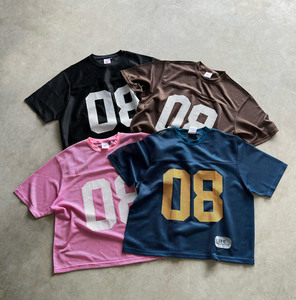 ผู้ผลิตเสื้อยืดสตรีทแวร์ทรงบ็อกซี่ พิมพ์ลายสกรีนหมายเลข 08 แบบตาข่ายหนา คุณภาพสูง รับผลิตตามสั่ง (OEM) สำหรับเสื้อฟุตบอล - Product Image 1