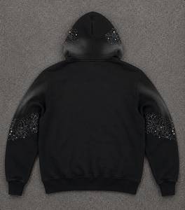 Triveers Women’s Premium <b>Rhinestone</b> Oversized Full Zip Hoodie Heavyweight Vintage Wash Streetwear <b>Jacket</b> Hoodie For Women's - Product Image 4