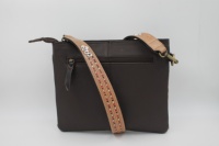 Sac fourre-tout décontracté pour femme en coton biologique, style occidental, avec fermeture éclair, ensemble unique de sacs à bandoulière et pochettes à chaînes personnalisables