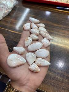 พลอยอะเกตสีขาวธรรมชาติ  แบบขัดเงา  สำหรับทำเครื่องประดับ  ขายส่ง  ผู้ผลิต  ผู้ส่งออก - Product Image 6