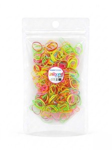 Élastiques à cheveux Unibond TPU néon, fabriqués en Corée, style simple, unisexe, usage quotidien, emballage en sachet OPP - Product Image 1