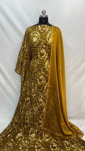 Conjunto Dirac Somalí de Diseño de Lujo y Alta Calidad para Mujer, Ropa Tradicional para Ocasiones Formales, Diseño Floral Bordado, Ecológico - Product Image 3