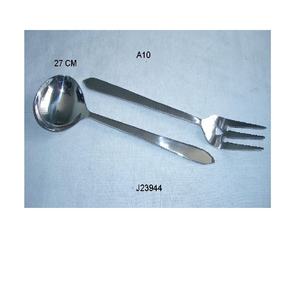 High Quality Steel Polished Handles Rattan Weaved Salad Set with <b>Other</b> Materials Flatware <b>Dinnerware</b> Set - Product Image 6