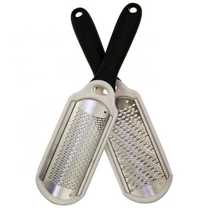 Râpe à pédicure professionnelle en acier inoxydable allemand de haute qualité, lime à pieds robuste en acier inoxydable simple face avec poignée en plastique - Product Image 1