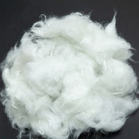 Fibre discontinue 100 % polyester 0.9D blanc uni recyclable Vikohasan ignifuge, matériau de rembourrage creux pour le béton et le filage