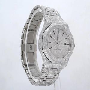 Montre mécanique de luxe à bracelet rond sertie de diamants Moissanite, édition limitée, pour la mode Hip Hop et streetwear - Product Image 3