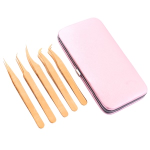 Outils de manucure professionnels Diamond Grip Pince à épiler d'extension de cils en acier inoxydable de marque privée de haute qualité Pointe pointue - Product Image 5