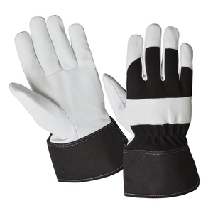 Gants de sécurité robustes en cuir de vachette grainé de qualité supérieure, confortables, pour travaux industriels, avec manchette longue - Product Image 1