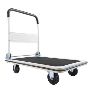 Carrello Pieghevole con Capacità di Carico di 300 kg, Piattaforma Ribaltabile con Ruote Girevoli, Carrello a Mano e Trolley per Trasporto - Product Image 1