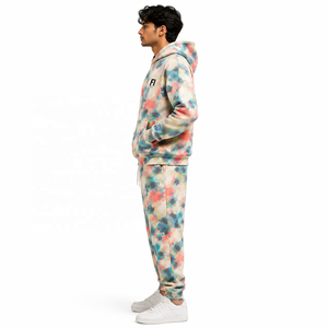 Conjunto de Sudadera y Pantalón Deportivo de Invierno para Hombre, de Primera Calidad, con Estampado Tie Dye, Manga Larga, Corte Regular, Venta al Por Mayor, ODM, OEM - Product Image 4