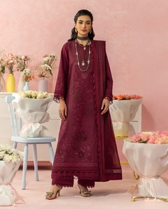 Kurta pakistanais formel de qualité supérieure, style toutes saisons, en coton, Salwar Kameez, sans plis, séchage rapide, pour fêtes, mariages, Diwali - Product Image 4
