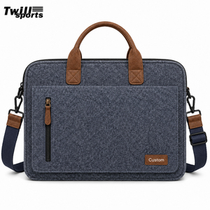 Custom Wool Felt Laptop Sleeve Protective Zipper Closure Carrying Case Soft Padded <b>Computer</b> Cover OEM ODM Manufacturer - Product Image 1
