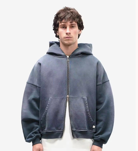 Sweat à capuche unisexe surdimensionné en coton 100% 350 g/m² pour homme, taille plus, hiver - Product Image 3