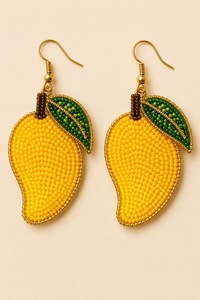 <b>Rainbow</b> Daisy Beaded <b>Drop</b> Earrings Women's Bohemia Style Flower Shape Party Jewelry Resin Imitation Pearl Earrings - Product Image 3