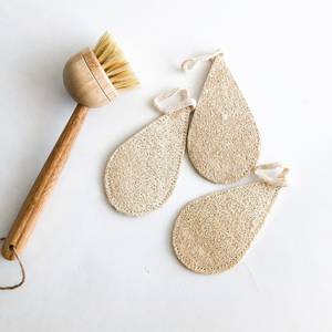 Almohadilla de espuma natural para fregar, esponja de lufa para ducha, cuidado de la piel corporal, depuradores de baño, almohadillas ecológicas para fregar - Product Image 3