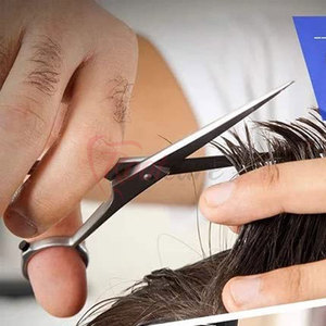 Wholesale Price Best Quality Stainless Steel Blade <b>Left</b>-<b>Handed</b> Foldable Long Handle Barber <b>Scissors</b> Hair Cutting Hot Sale - Product Image 5