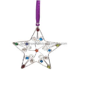 Navidad Metal colgante adornos decorativos de hierro venta al por mayor barato Lase Navidad agujero puerta colgante ornamento - Product Image 2