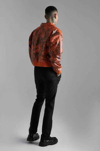 Blouson Bomber Homme en Cuir Véritable Style Vintage, Veste de Motard Lavée Coupe Slim, Vêtement d'Extérieur Moto Imperméable, Manteaux Homme Grandes Tailles - Product Image 5