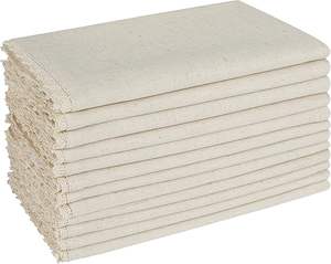 Serviette en tissu de coton élégante et durable, jetable, couleurs unies, style ourlet festonné, technique de pliage, pour dîners, mariages et événements - Product Image 5