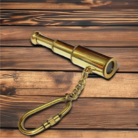 Porte-clés de télescope nautique de 3 pouces en laiton porte-clés marin à collectionner cadeau de clé de voiture