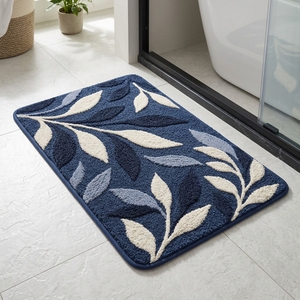 Alfombra de baño moderna hecha de tela de primera calidad con un diseño suave y cómodo, alta absorción, secado rápido y construcción duradera. - Product Image 2