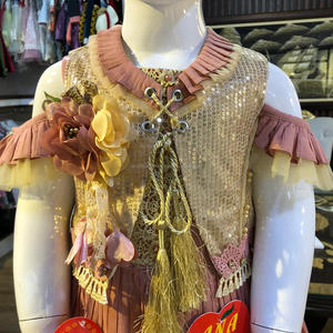 Vestido Formal de Primavera para Bebé Niña, Modelo Sequence Koti Bamboo Crush Fancy Frock, con Diadema Elegante - Product Image 3