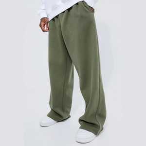 Nouveau Jogger Décontracté Ample et Droit en Coton Biologique Écologique, Taille Mi-Haute, Sans Coutures, Jambe Large Personnalisée, en Toile Élastique - Product Image 4